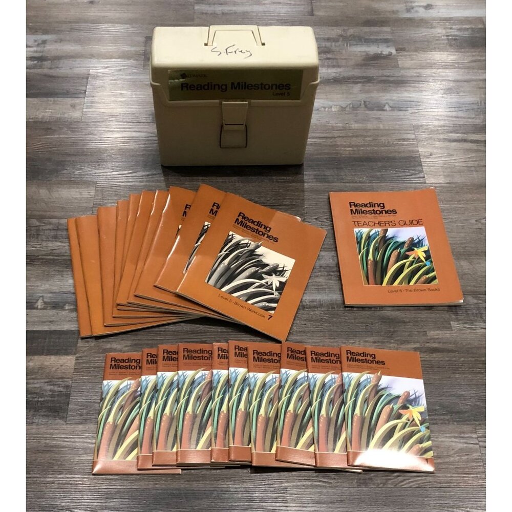 Edmark Reading Milestones Level 5: Teacher's Guide 10 Tan Books & 10 Workbooks